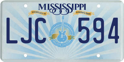 MS license plate LJC594