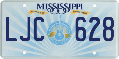 MS license plate LJC628