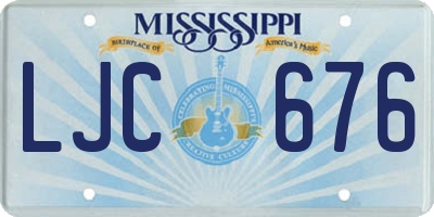 MS license plate LJC676