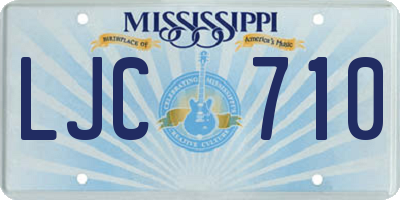 MS license plate LJC710