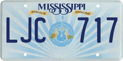MS license plate LJC717
