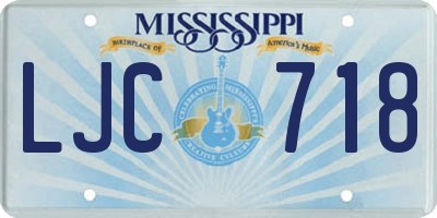 MS license plate LJC718
