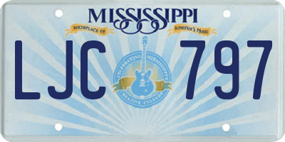 MS license plate LJC797