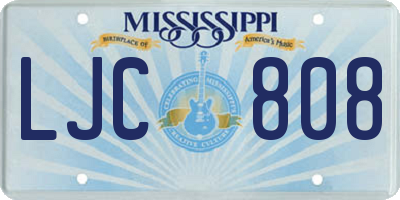 MS license plate LJC808