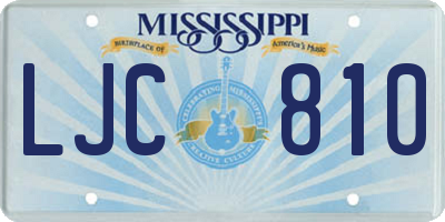 MS license plate LJC810
