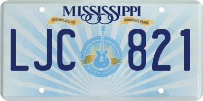 MS license plate LJC821