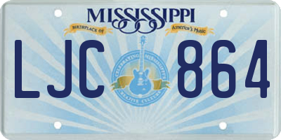 MS license plate LJC864