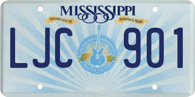 MS license plate LJC901
