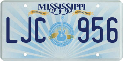 MS license plate LJC956
