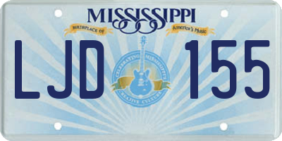 MS license plate LJD155