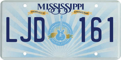 MS license plate LJD161