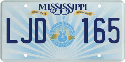 MS license plate LJD165