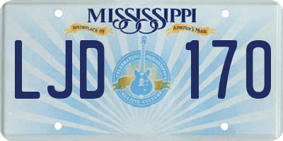 MS license plate LJD170