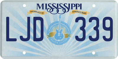 MS license plate LJD339