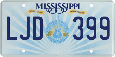 MS license plate LJD399