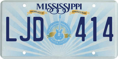 MS license plate LJD414