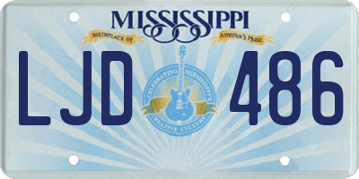 MS license plate LJD486