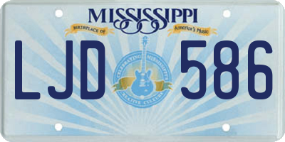 MS license plate LJD586