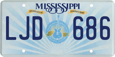 MS license plate LJD686
