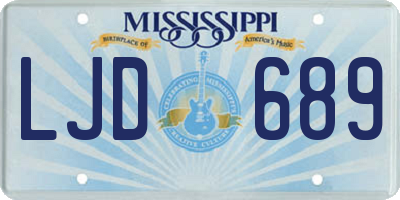 MS license plate LJD689