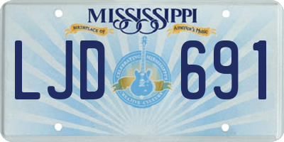 MS license plate LJD691