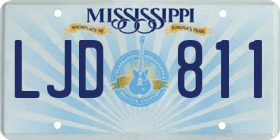 MS license plate LJD811