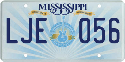MS license plate LJE056