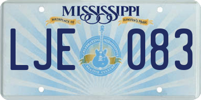 MS license plate LJE083