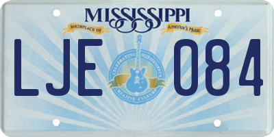 MS license plate LJE084