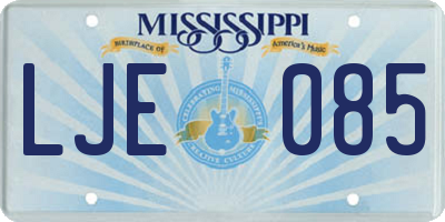 MS license plate LJE085