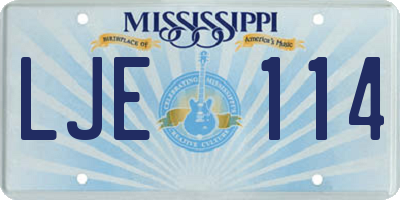 MS license plate LJE114