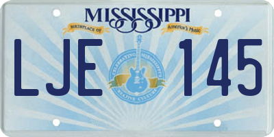 MS license plate LJE145