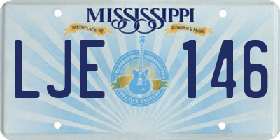 MS license plate LJE146