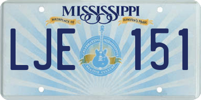 MS license plate LJE151