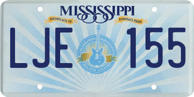 MS license plate LJE155