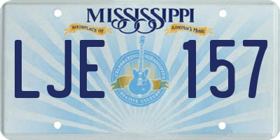 MS license plate LJE157