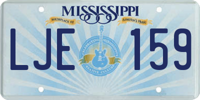MS license plate LJE159