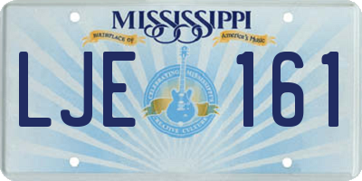 MS license plate LJE161