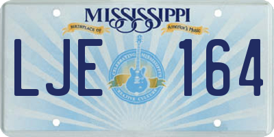MS license plate LJE164