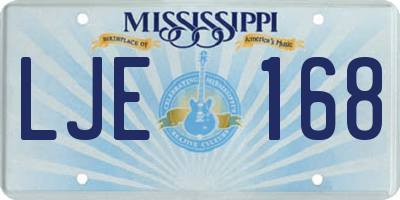 MS license plate LJE168