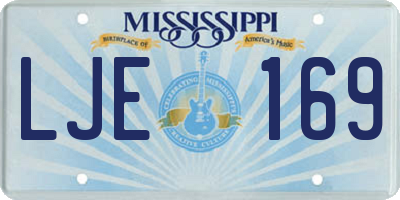 MS license plate LJE169