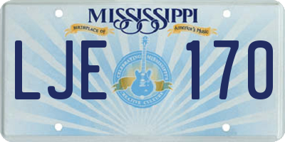MS license plate LJE170
