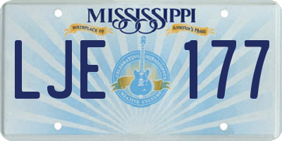 MS license plate LJE177