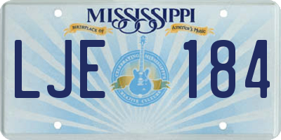 MS license plate LJE184