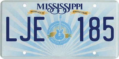MS license plate LJE185
