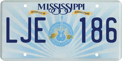 MS license plate LJE186