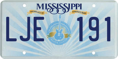 MS license plate LJE191