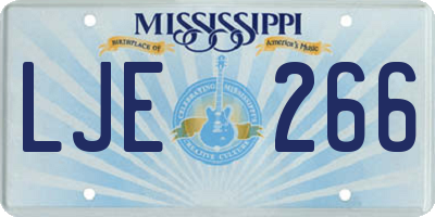 MS license plate LJE266