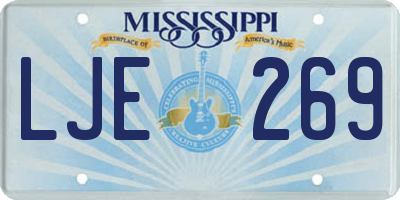 MS license plate LJE269