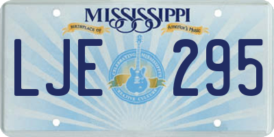 MS license plate LJE295